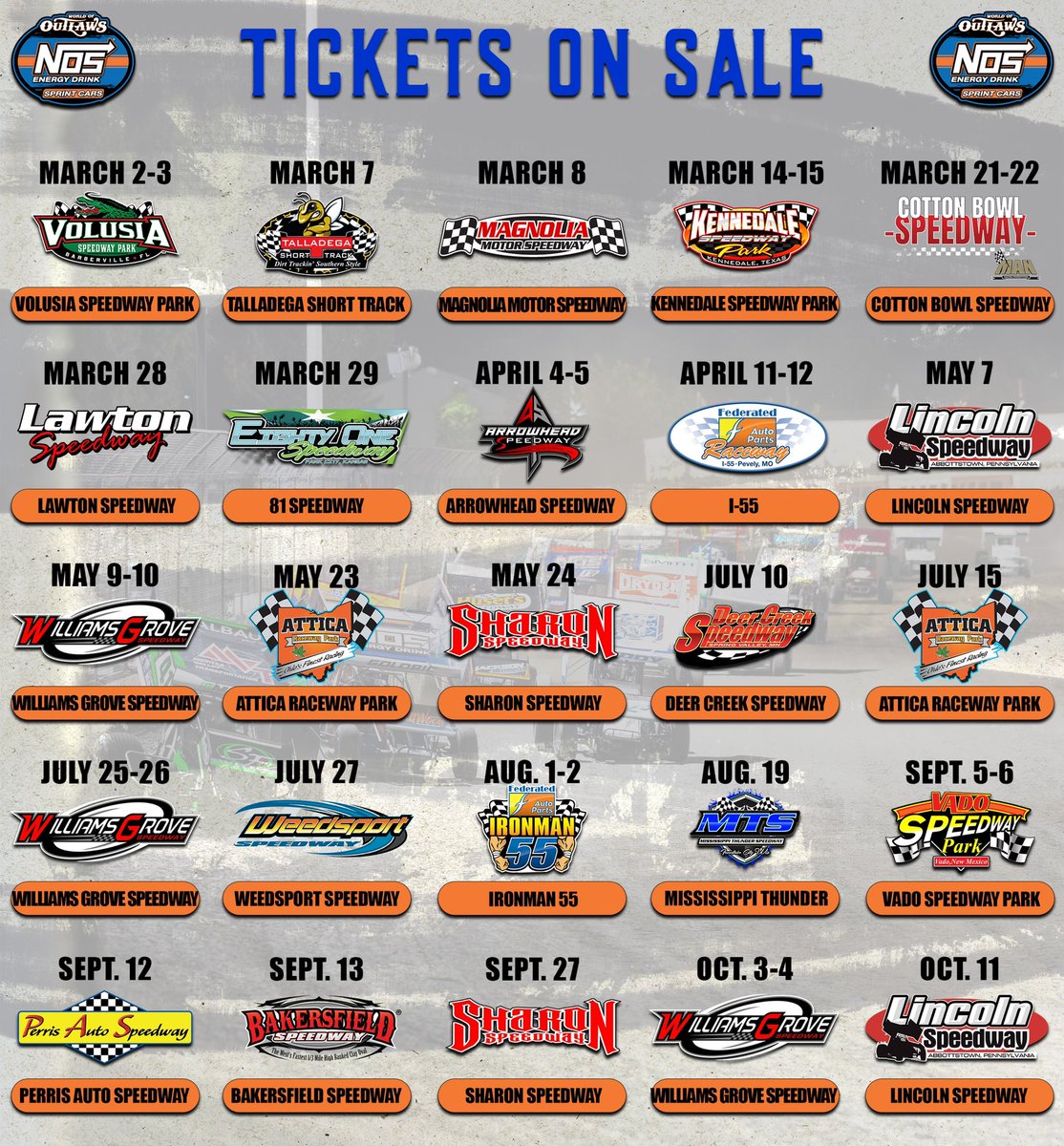 We’ve got the perfect Christmas gift 🎁

Tickets just went on sale for 𝟮𝟱 different 𝟮𝟬𝟮𝟱 World of Outlaws <a href="/NosEnergyDrink/">NOS Energy Drink</a> Sprint Car events!

𝗕𝗨𝗬 𝗧𝗜𝗫 👉 bit.ly/WoOTix