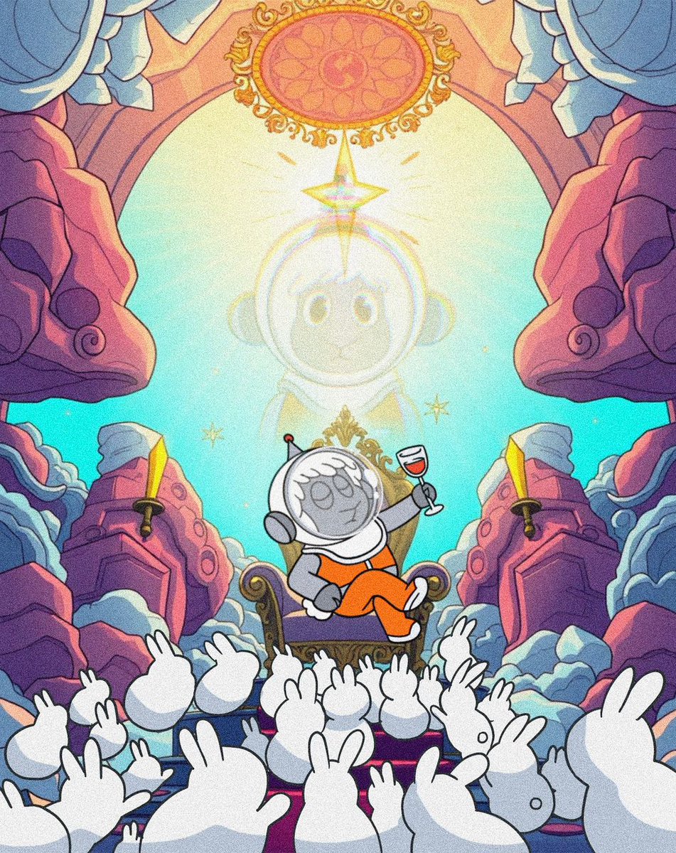 Day 240 - Rabbit Kingdom 🟩
"The rabbits have made me their god. It's nice, and I'm flattered, but I can't even go to take a nap without them watching. It's a bit concerning."

Want to be a cadet and help save the lost Moonsheep?
🚀 Comment below to enlist. 🐑