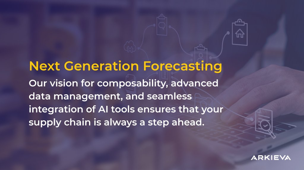 Arkieva's tweet image. As supply chains grow in complexity, Arkieva empowers your business to thrive with fast, scalable, and highly adaptable forecasting capabilities. bit.ly/49AJXkE
#forecastingmethods