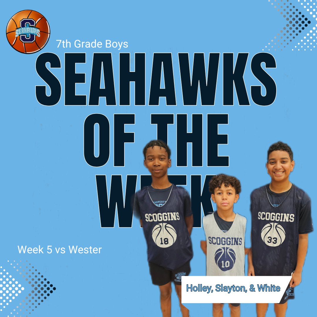 ScogginsBoysAth's tweet image. Congrats to our 7th grade @ScogginsMS Seahawks of The Week! #WeFlyHigh #SOW #STBH #FutureMavs
