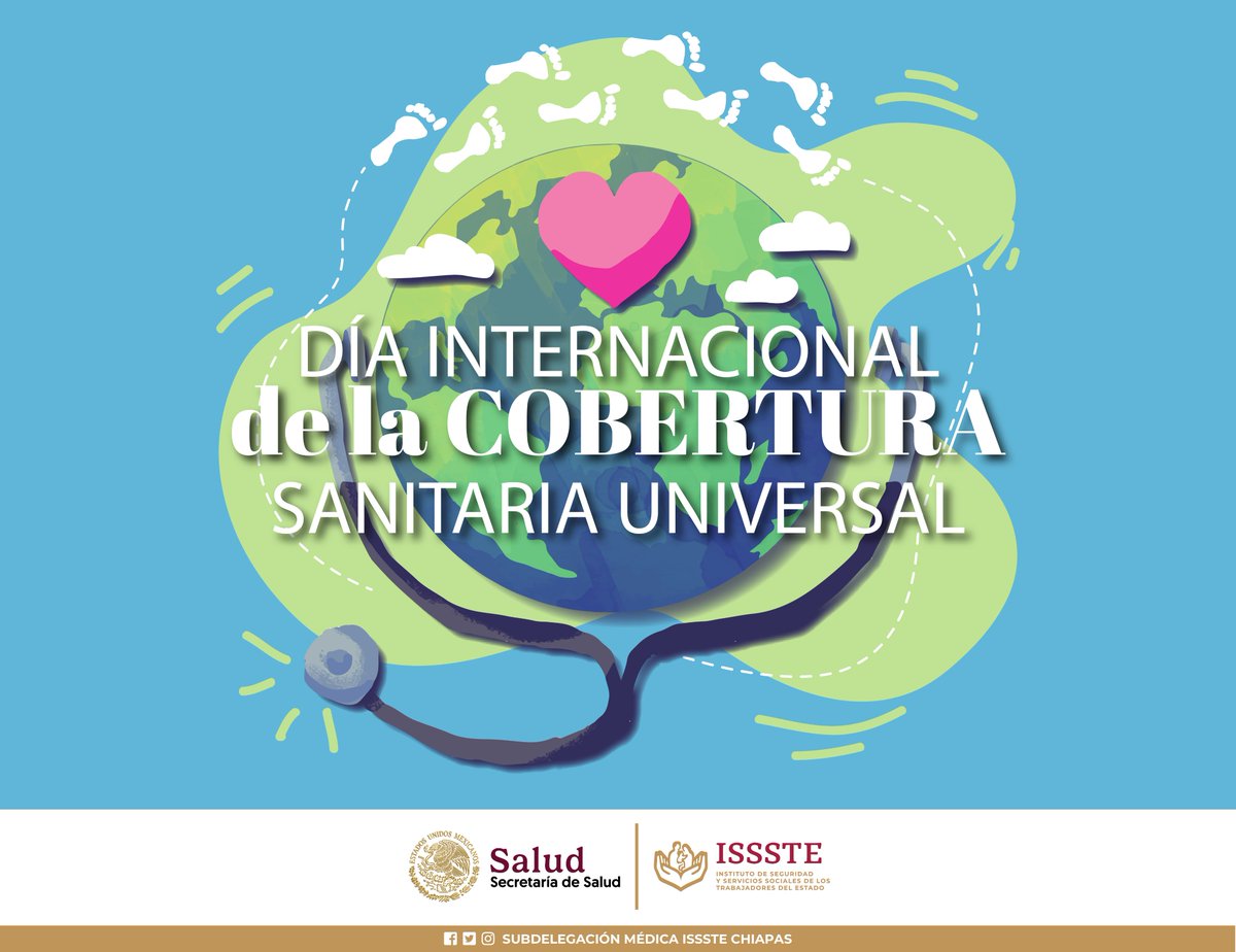 12 de diciembre | Día Internacional de la #CoberturaSanitariaUniversal Todas las personas, en cualquier parte, deben tener acceso a servicios de salud de calidad.
#ISSSTEChiapas