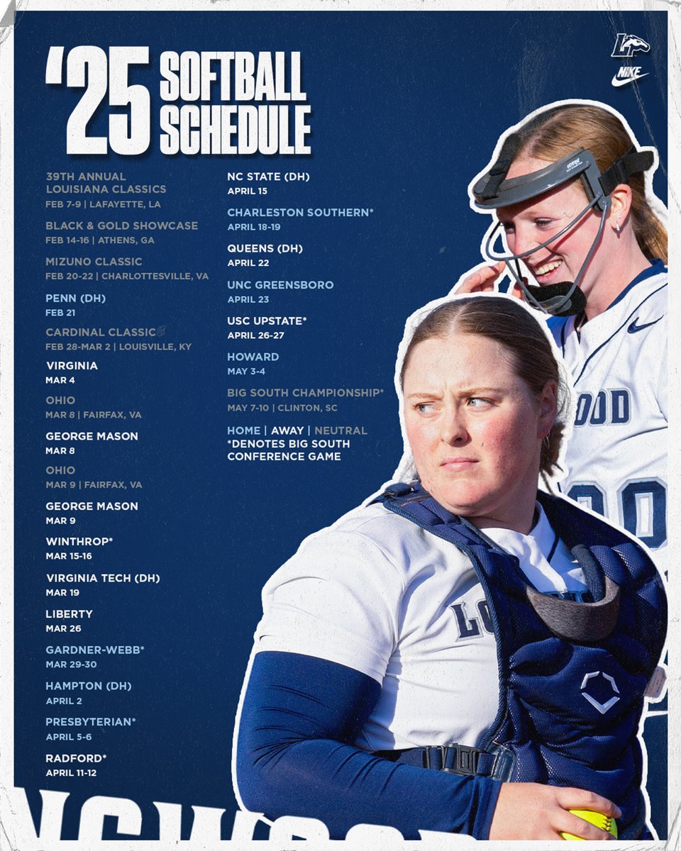 Longwood Softball (@longwoodsb) on Twitter photo .<a href="/DrCoachBrown5/">Megan Brown PhD</a> reveals 2️⃣0️⃣2️⃣5️⃣ schedule
📰 tinyurl.com/y4w25d5d
#HorsePower | #GoWood | #SaddleUp .<a href="/DrCoachBrown5/">Megan Brown PhD</a> reveals 2️⃣0️⃣2️⃣5️⃣ schedule
📰 tinyurl.com/y4w25d5d
#HorsePower | #GoWood | #SaddleUp
