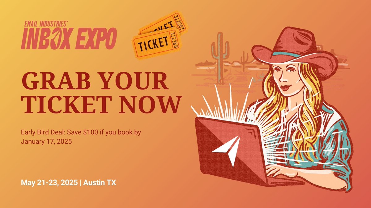 Inbox Expo 2025🚀

📆 May 21–23 | 📍 Austin, TX
💸 Early Bird Deal - Save $100 by Jan 17!

Actionable email strategies, expert networking, and Austin vibes. Let’s make email marketing magic!

🎟️ Grab Your Ticket Now!

#InboxExpo2025 #EmailMarketing #MarketingConference #Austin