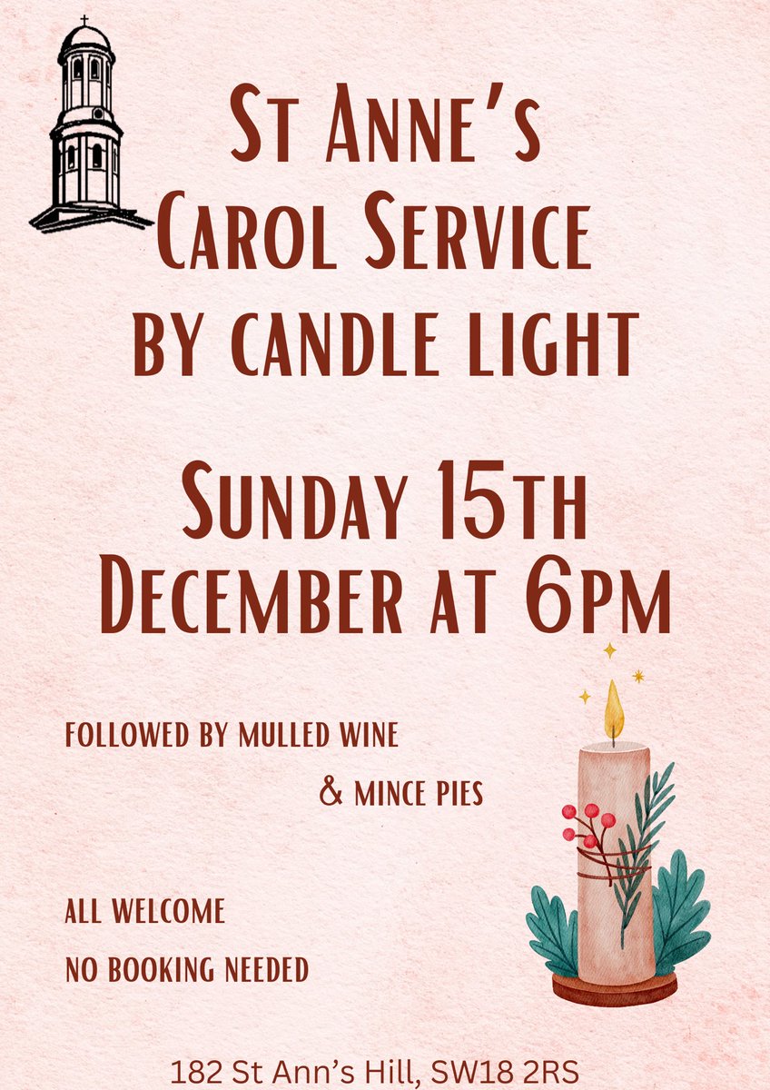 StAnneWandsw's tweet image. Come and sing carols with us. This Sunday 15th December at 6pm
All welcome
#carols #carolsinging #christmas #community @SouthwarkCofE