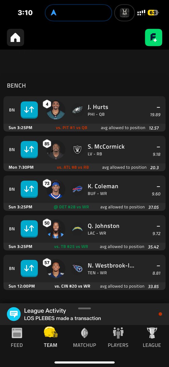 HECTORDAVALOS27's tweet photo. @NFLFantasy https://t.co/9t0elGivnI
