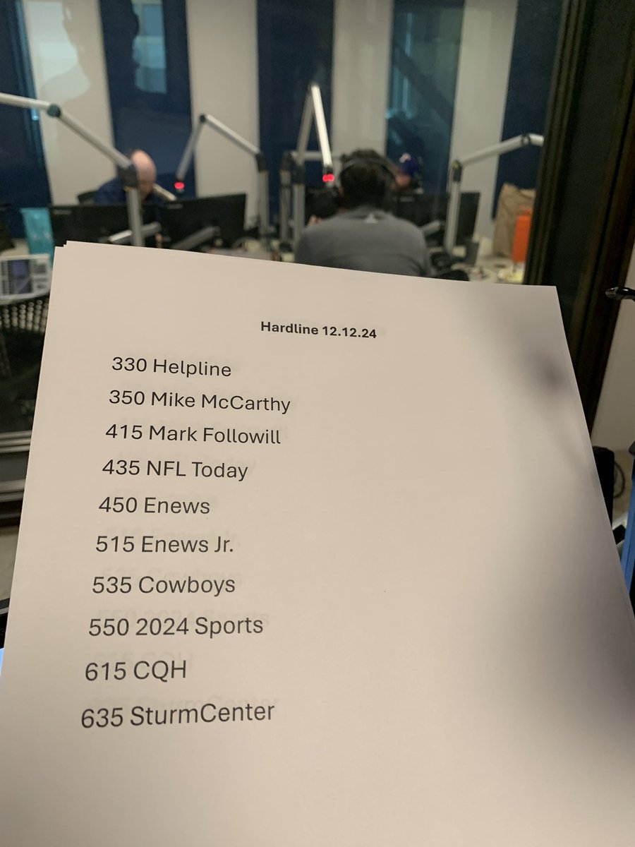 I don’t have the AI password that <a href="/DJR1310/">DJ Ringgenberg</a> does, but here’s the Hardline Runsheet for 12.12.24. <a href="/oldwaver/">dave lane</a> <a href="/SportsSturm/">Bob Sturm</a> <a href="/j_king789/">Jay King</a> <a href="/KevLand13/">Lando</a>