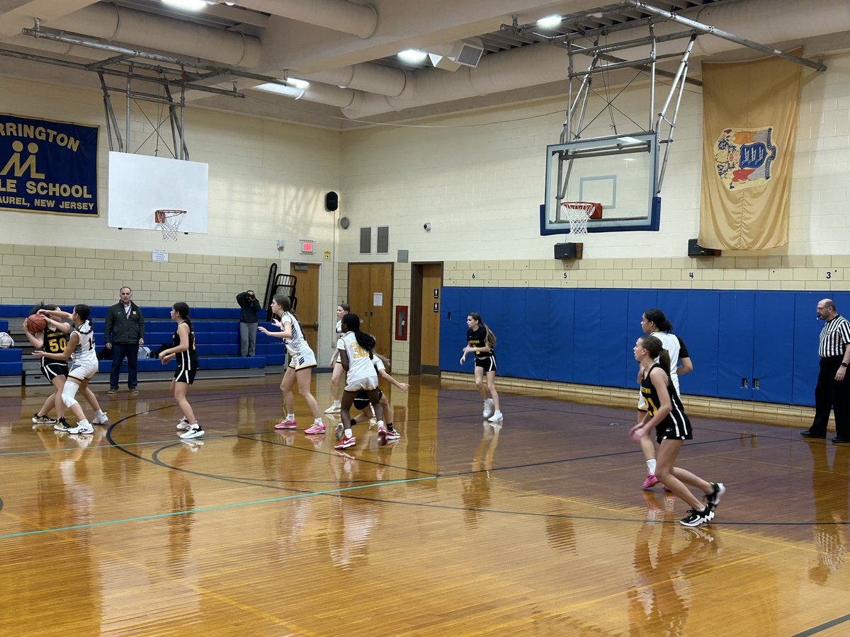 HMS Girls’ Basketball home opener vs. Moorestown MS today! The girls are up, 22-7 at the half!