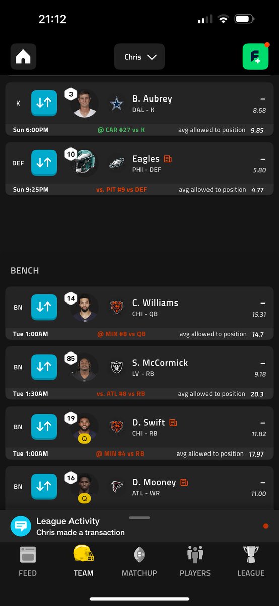 rivettcj's tweet photo. @NFLFantasy These have me top of my league https://t.co/hDlKZL7Nj3