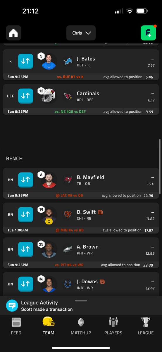 rivettcj's tweet photo. @NFLFantasy Help !!! Please !!! https://t.co/OW81Y7ntNZ