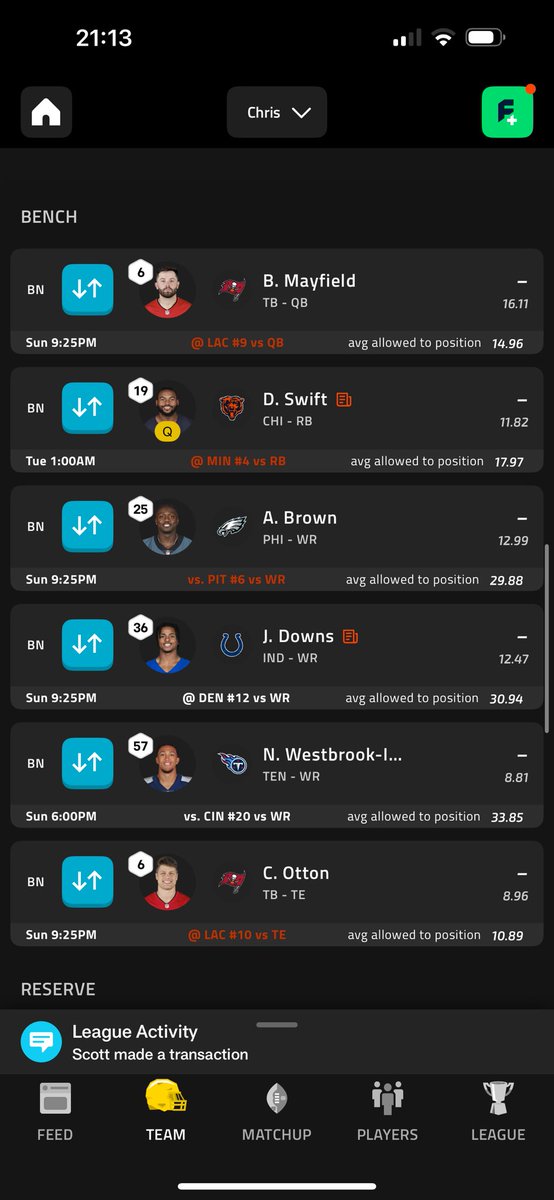 rivettcj's tweet photo. @NFLFantasy Help !!! Please !!! https://t.co/OW81Y7ntNZ