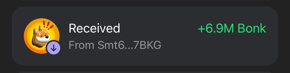 just got my win from the BONK Meme Contest

will give 1M $BONK to someone👇
do some #LetsBONK-ing to enter 🔥🐕