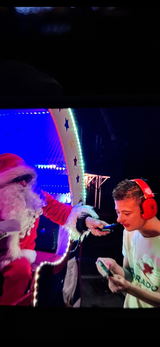 #autism  #Christmas2024 well the boy has ran out in dad's trainers in a hurry to give santa his list that has been under the tree . then shouted down the mic for the whole street to hear what he wanted .🤣🤣 am knackered ! But what a moment 😍