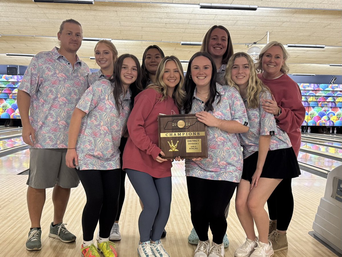 And the district girls bowling championship goes to the Lady Rebels! Regionals in January at Crest Lanes in Maryville.