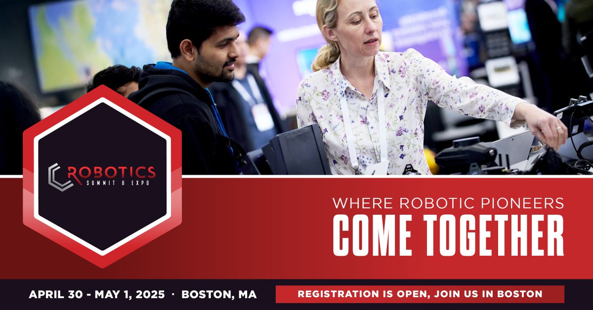 Be at the forefront of robotics innovation. 
Join us at the Robotics Summit &amp; Expo for industry-leading insights, cutting-edge tech, and networking opportunities.

Registration is Open, Secure Your Pass: bit.ly/4itnIBc