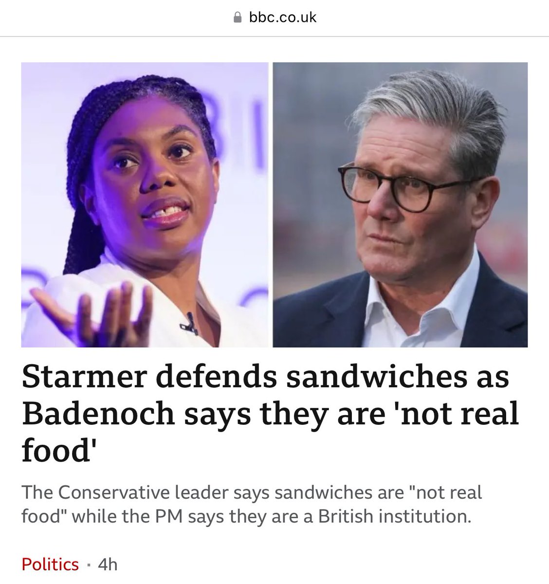 areusane's tweet photo. I stopped paying much attention to politics a few years ago. Nice to see we’ve progressed from photos of people eating bacon sandwiches to discussions about whether they are food or not. https://t.co/QCXPyztald