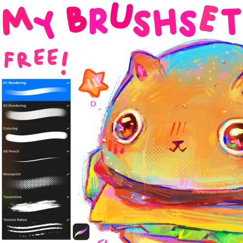 Newsletter is out! This time I list FREE PROCREATE brushes! (and still more for CSP because I'm a CSP fan) check it out in the link below :) 