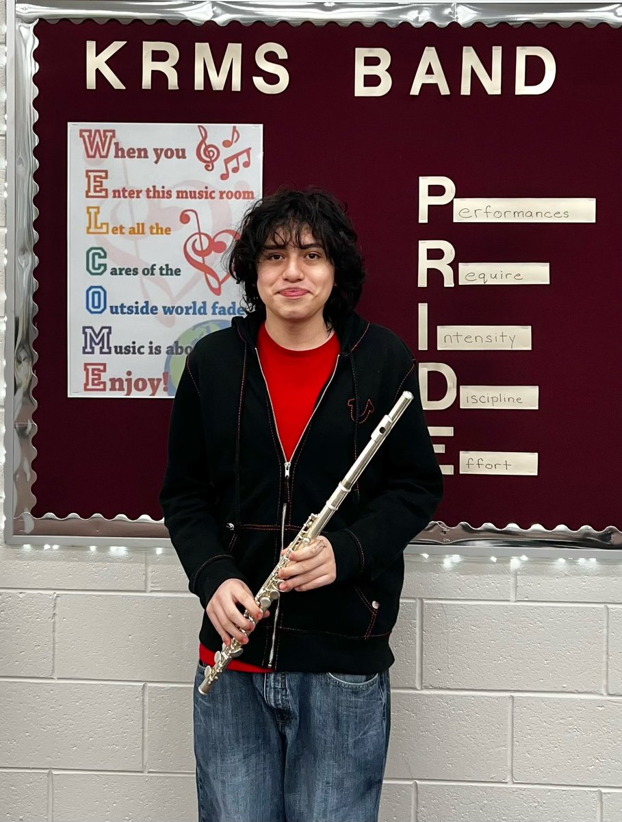 Congratulations to <a href="/KennedyRoadMS/">Kennedy Road Middle</a> 8th grader, Esai Acosta, on being selected through an audition process to be a part of the 2025 GMEA District VI Middle School District Honor Band!We know you will represent GSCS well! 
<a href="/GriffinSpalding/">Griffin-Spalding K12</a>
