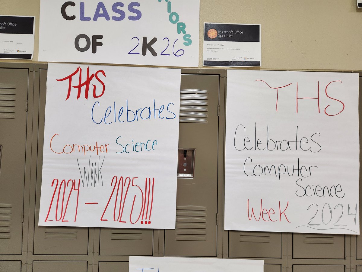 JoseLSilvaSmith's tweet image. @TornilloHS students in Business Education &amp;amp; Computer Science classes celebrated @CSEdWeek by creating some posters for all students to learn about Computer Science Education Week 2024! ❤️😉👌 #TISDProud #TornilloISD #CSEdWeek