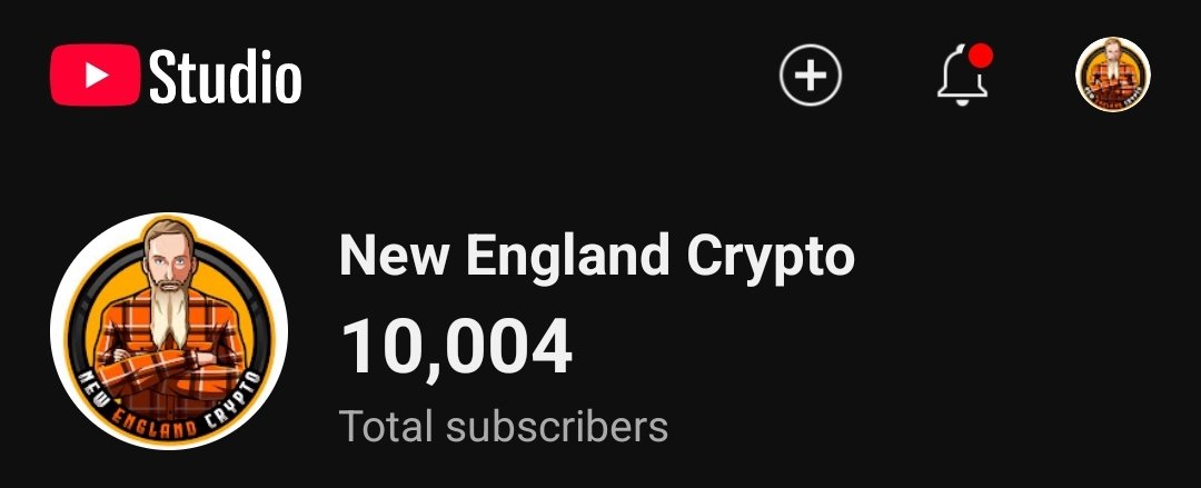 NewEnglandCryp1's tweet photo. Thank you all so much!! We hit 10,000 subscribers on YouTube!
#thankful #10ksubs #10000subs #YouTube https://t.co/FijMIhSwDx