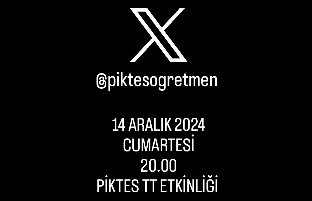 Değerli öğretmenlerimiz, kıymetli destekçilerimiz;
14 Aralık Cumartesi saat 20.00'da TT etkinliğimiz olacaktır. Çayınız ve kahvenizle bekleriz. 

#PIKTES: Hiçbir zafere çiçekli yollardan gidilmez. La Fontaine
<a href="/piktesogretmen/">#PIKTES ÖĞRETMENLERİ 🇹🇷🇪🇺</a>