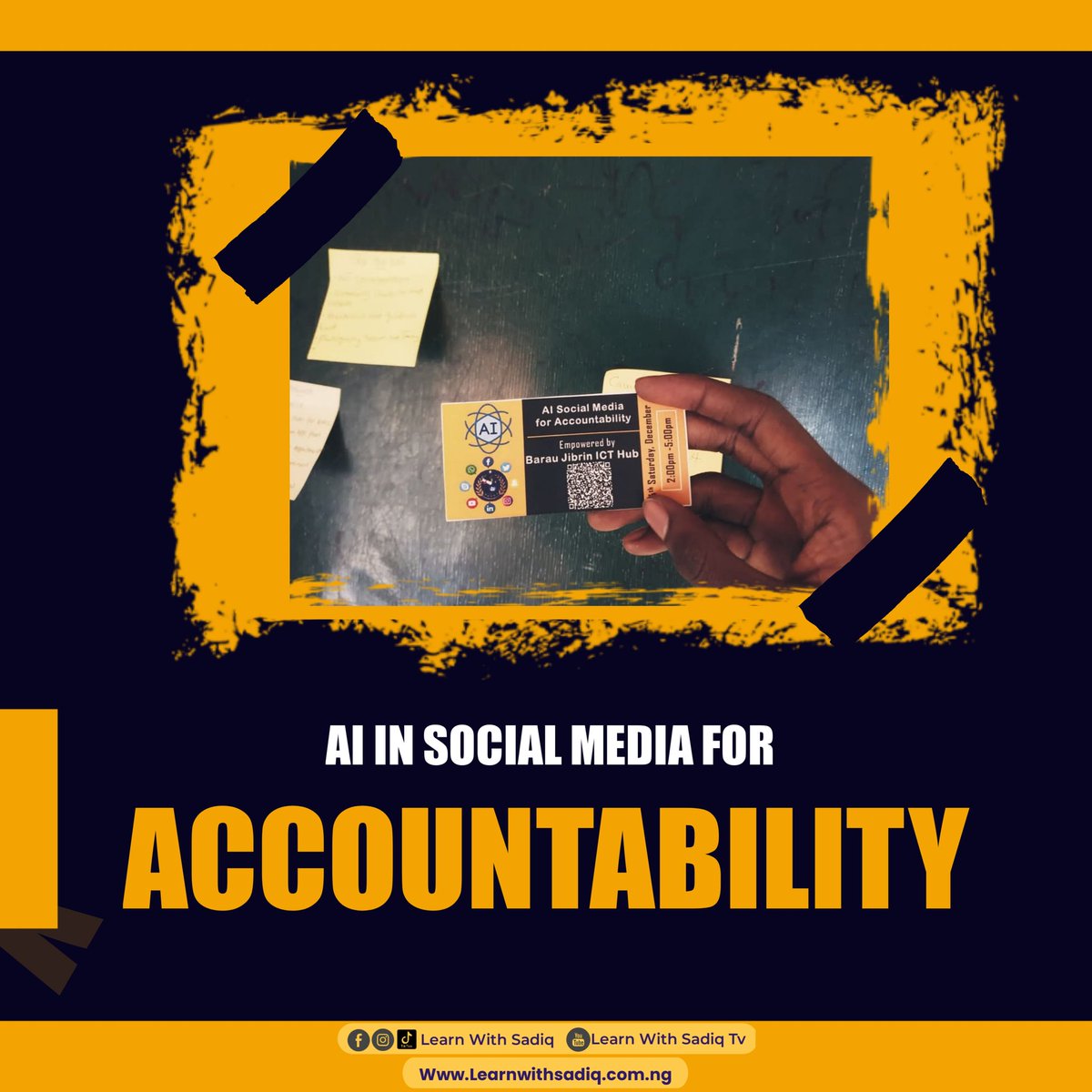 Learnwithsadiq's tweet photo. I’m excited to share that I’ve got my ticket to study AI in Social Media for Accountability, i can say this is a big step for me to learn a new skill and make another difference.
Ta-daa!!!
#learnwithsadiq https://t.co/uA6umxkQon