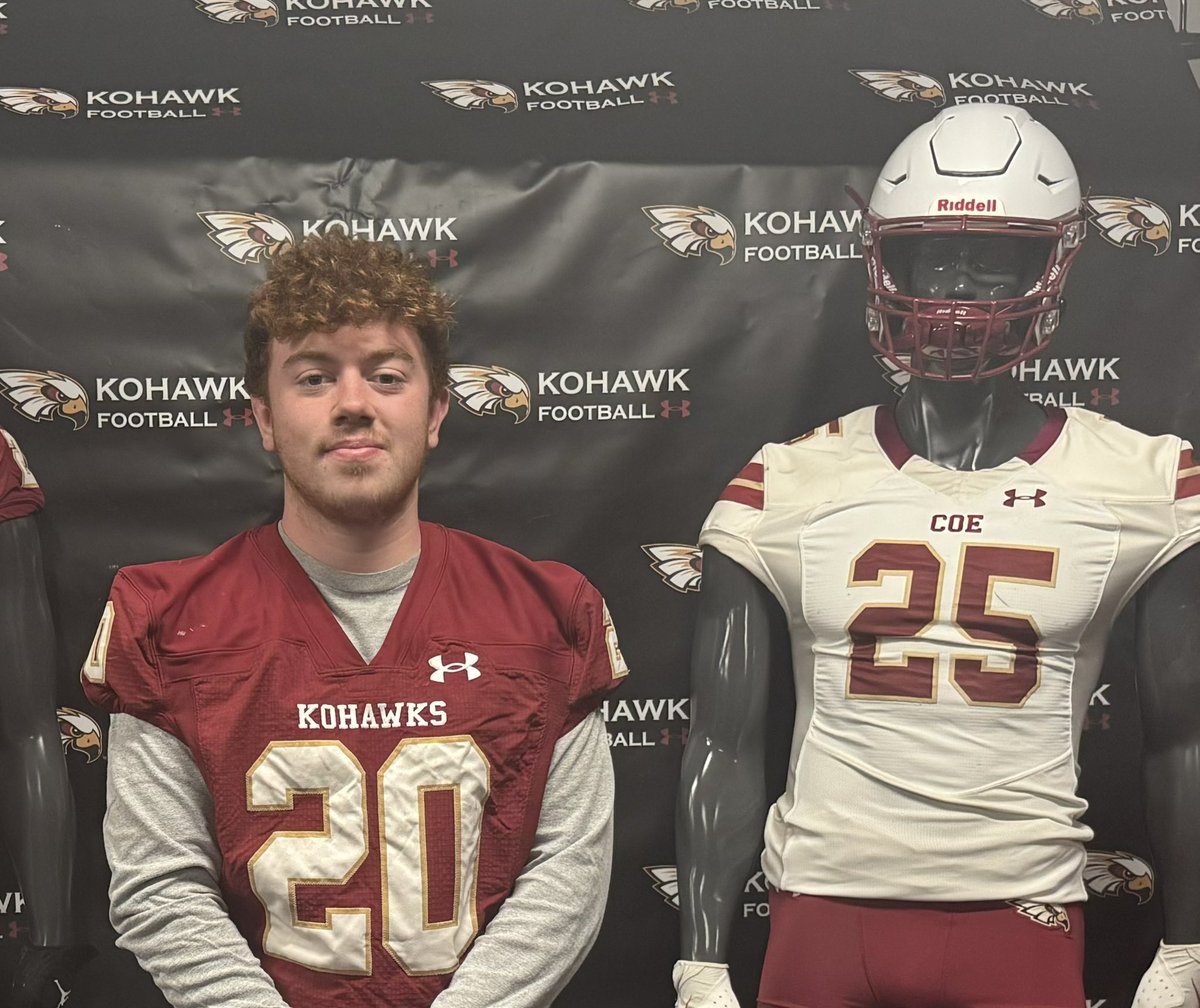 Thank you <a href="/KohawksFootball/">Coe College Football</a> for inviting me out to an official visit! I had a great time checking out the facilities and meeting with the coaches! <a href="/CoachBarnes21/">Caleb Barnes</a> <a href="/StakerCOE/">Tyler Staker</a> <a href="/CodyBaethke/">Cody Baethke</a> <a href="/coach_skelly/">Coach Kelly</a> <a href="/Coach_TMcC/">Coach Trevor McConnell</a> <a href="/Kohawk_Football/">COE FOOTBALL</a>
