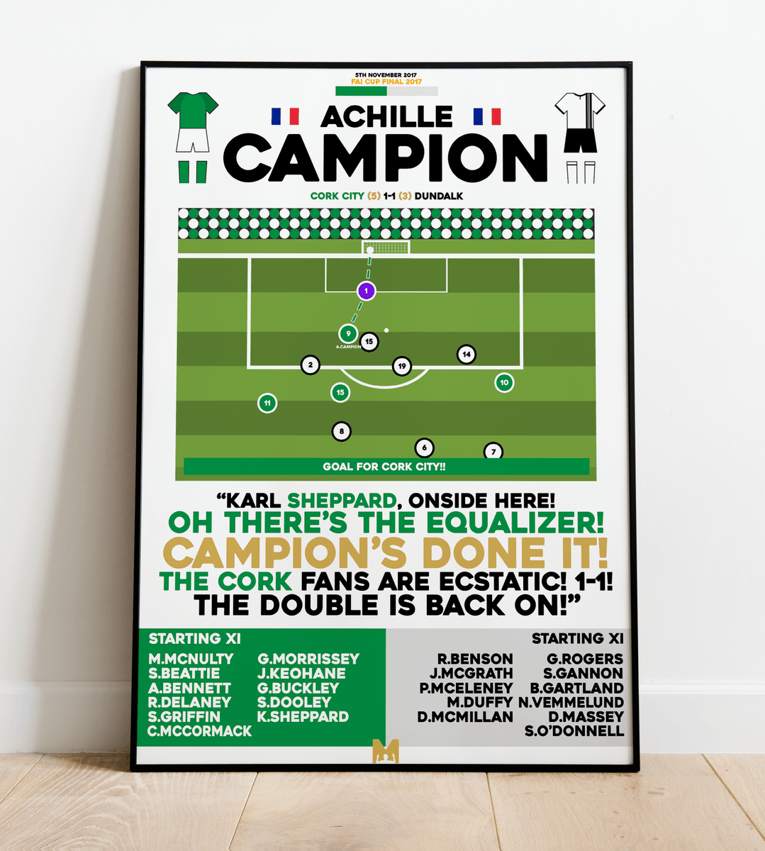 MezzalaDesigns's tweet photo. 🚨NEW DROPS🚨 

We’re proud to launch 2X New Framed Prints to make any Cork City fan happy!🟢🇮🇪

Sadliers Winning Penalty v Dundalk🏆
Achille Campion v Dundalk🇫🇷

CODE: 'XMAS' For 15% OFF All Items✅ 

➡️https://t.co/ZAmeSJY8MZ

#CCFC84 https://t.co/AVcLBxXCQu