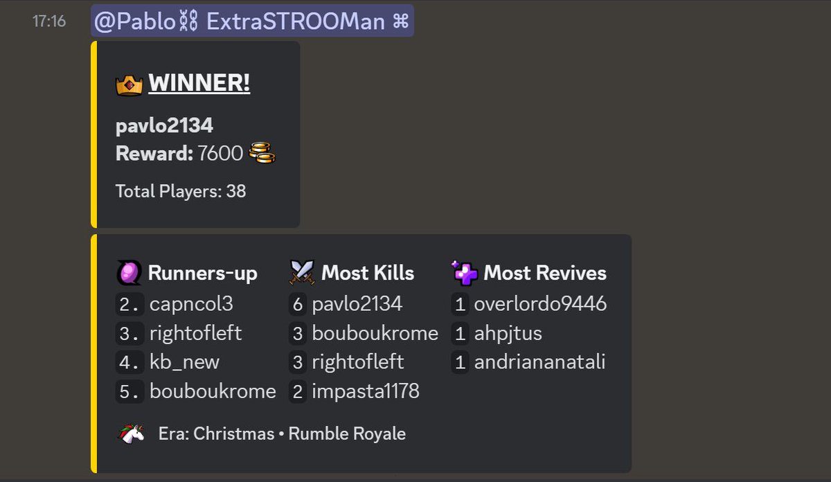 PVolyna's tweet photo. Henlo-henlo,
@Berajibears
today I won in the Rumble Royale 🐝📷 With #BeraBeeCatcher I always get the best fellings https://t.co/NKolDGElEF