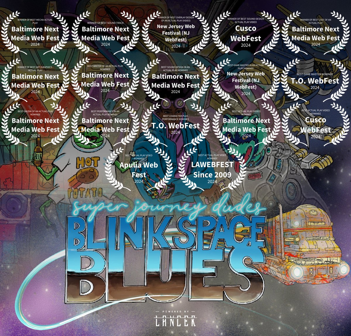 SupJourneyDudes's tweet photo. As our festival circuit comes to a close, we'd love to thank everyone who has offered congrats to the awards/nominations #BlinkSpaceBlues has received! Shout out to @NJWebFest, @baltowebfest, @cuscowebfest, @TOWebFest, @lawebfest2025, and Apulia Web Fest for believing in us! https://t.co/tus5S5egoU