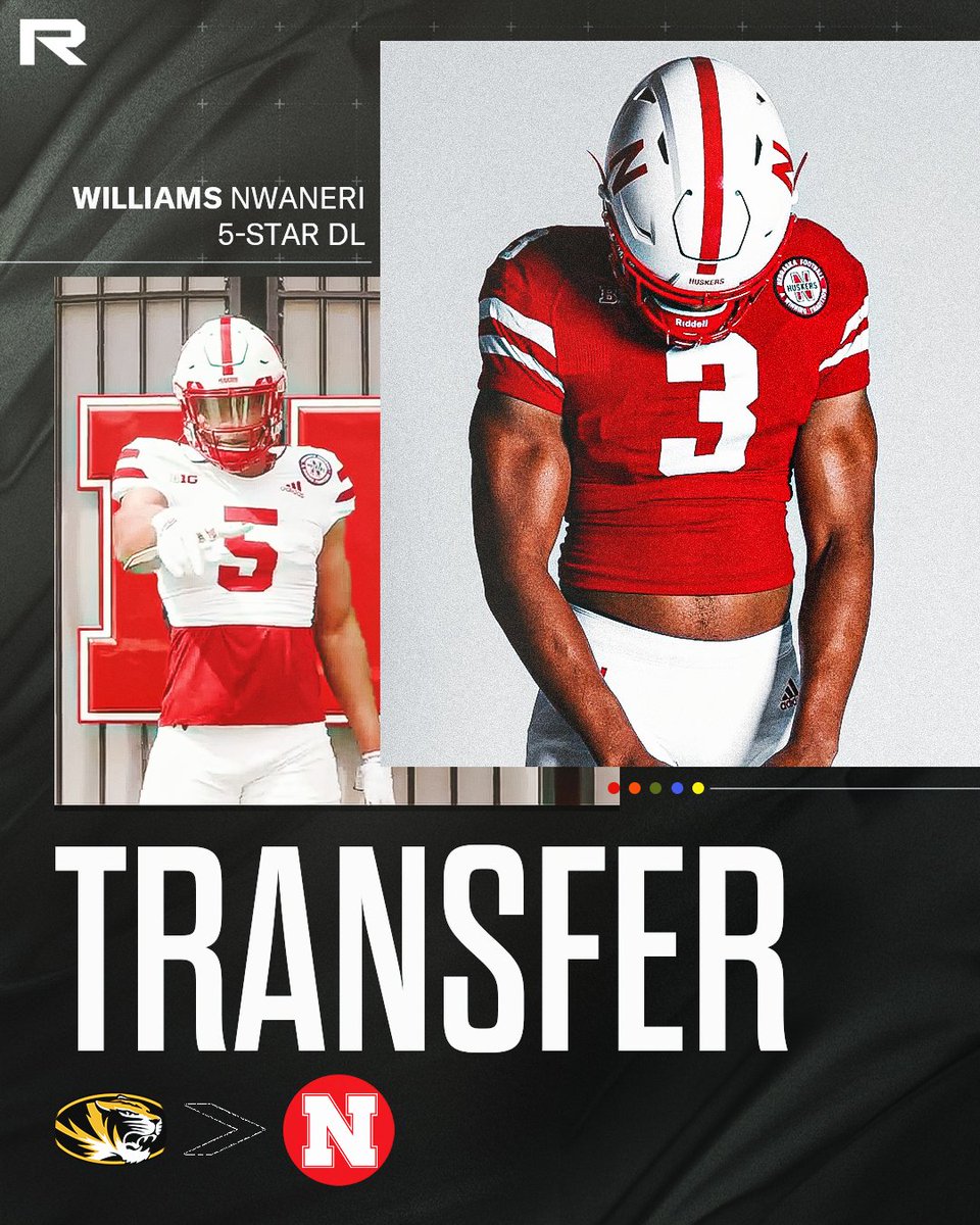BREAKING: Nebraska lands transfer commitment from Missouri freshman DL Williams Nwaneri 

The 6-foot-7, 255 pound pass rusher was a five-star prospect in the 2024 class and the No. 1 DL in the country 

STORY: nebraska.rivals.com/news/nebraska-…