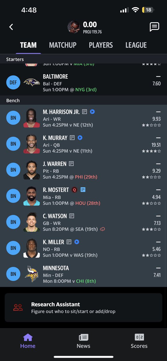 Lazo_52's tweet photo. @NFLFantasy Really between Kyler and Tua and MHJ and Tracy ? Thoughts? https://t.co/4zRqRCdpDa