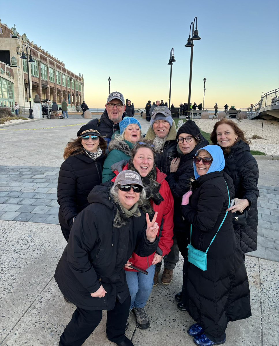 Stan_Goldstein's tweet image. Some friends got a picture with Bruce Springsteen by the cold Asbury Park boardwalk this aftertoon as they prepare to film scenes for "Deliver Me From Nowhere."
