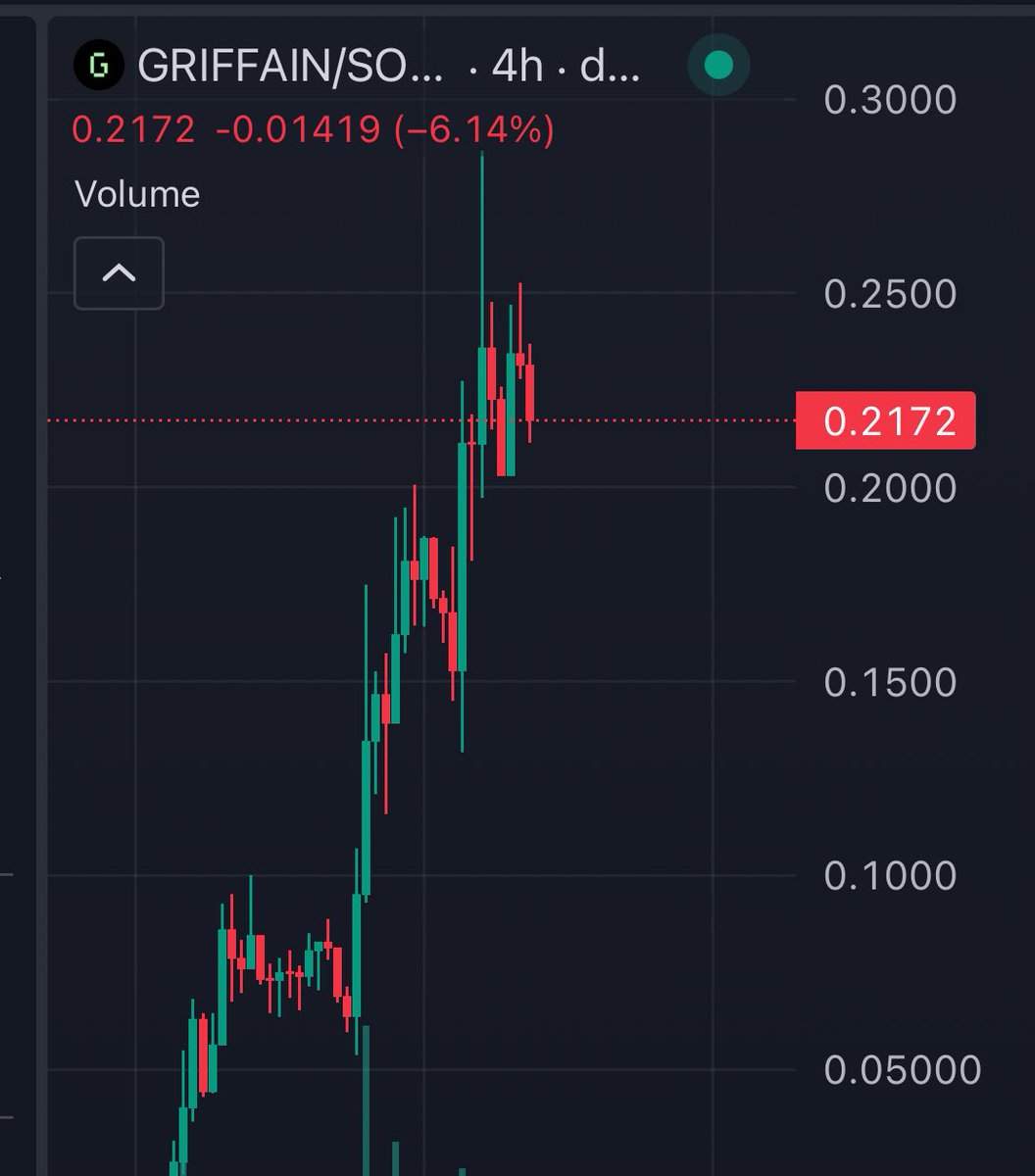 GRIFFAIN will become the biggest AI coin on solana. Backed by the  foundation and solana co founder. Larping at $0.22 billion mcap