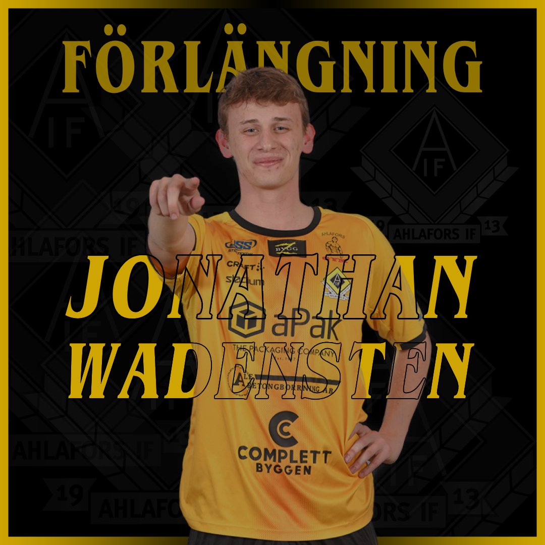 "Jonte" är gulsvart även nästa år!

Jonathan skriver på en förlängning som gör att han stannar minst en säsongen hos oss.

#Gulsvartgemenskap #Herrlaget 🖤💛