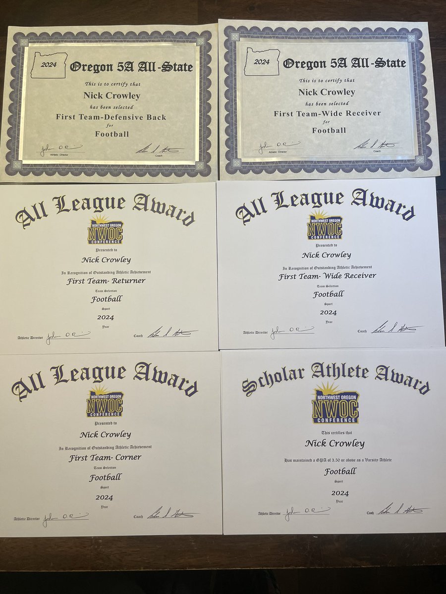Nick Crowley | C/O 2025 | WR/DB (@nickcrowley_6) on Twitter photo Blessed to be voted Team Captain along with First team All League and All State awards. <a href="/WVHS_Football/">Wilsonville Football</a> <a href="/Gunney52/">Adam Guenther</a> <a href="/RCarterTV/">RaShaad Carter</a> <a href="/flyguyhuey5/">Houston Lillard</a> <a href="/teamlillard7on7/">Team Lillard Football</a> <a href="/BrandonHuffman/">Brandon Huffman</a> <a href="/JordanJ_/">Jordan Johnson</a> <a href="/AndrewNemec/">Andrew Nemec</a> <a href="/NickFarman55/">Nick Farman M.S.</a> Blessed to be voted Team Captain along with First team All League and All State awards. <a href="/WVHS_Football/">Wilsonville Football</a> <a href="/Gunney52/">Adam Guenther</a> <a href="/RCarterTV/">RaShaad Carter</a> <a href="/flyguyhuey5/">Houston Lillard</a> <a href="/teamlillard7on7/">Team Lillard Football</a> <a href="/BrandonHuffman/">Brandon Huffman</a> <a href="/JordanJ_/">Jordan Johnson</a> <a href="/AndrewNemec/">Andrew Nemec</a> <a href="/NickFarman55/">Nick Farman M.S.</a>