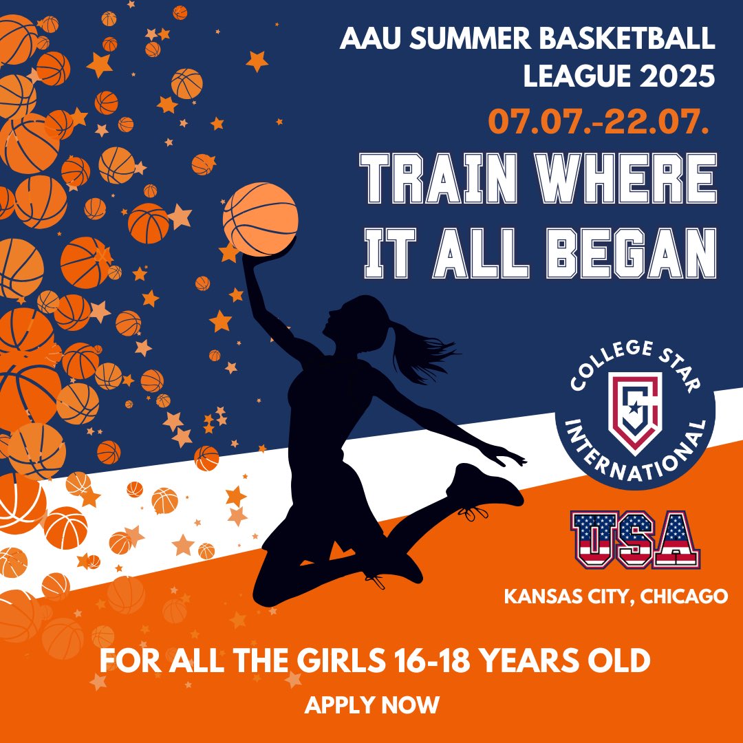 CSI_Hoops's tweet photo. We’re excited to launch the Women’s AAU Program for Summer 2025, providing young girls with an unforgettable experience. Players will compete on multinational teams, face top USA competition in 10+ games, and benefit from expert coaching in Chicago and Kansas City. https://t.co/xhc2VdsHgk
