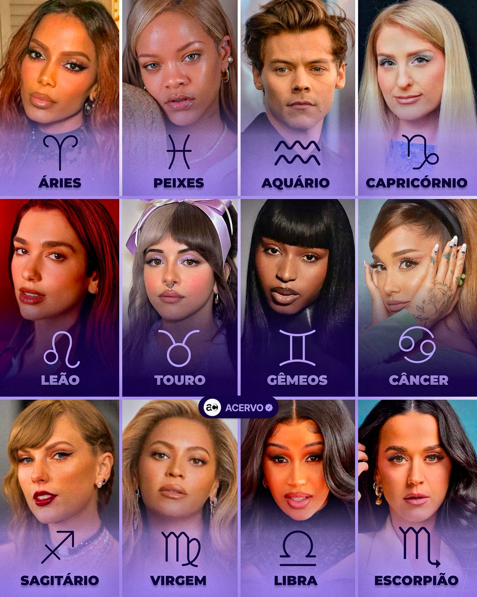 AcervoCharts's tweet photo. Qual diva pop representa seu signo? https://t.co/D3tje9mWFh