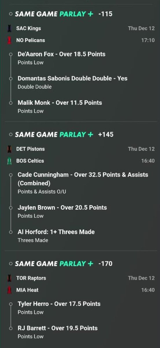 Parlay2tail's tweet image. All three games today combined parlay