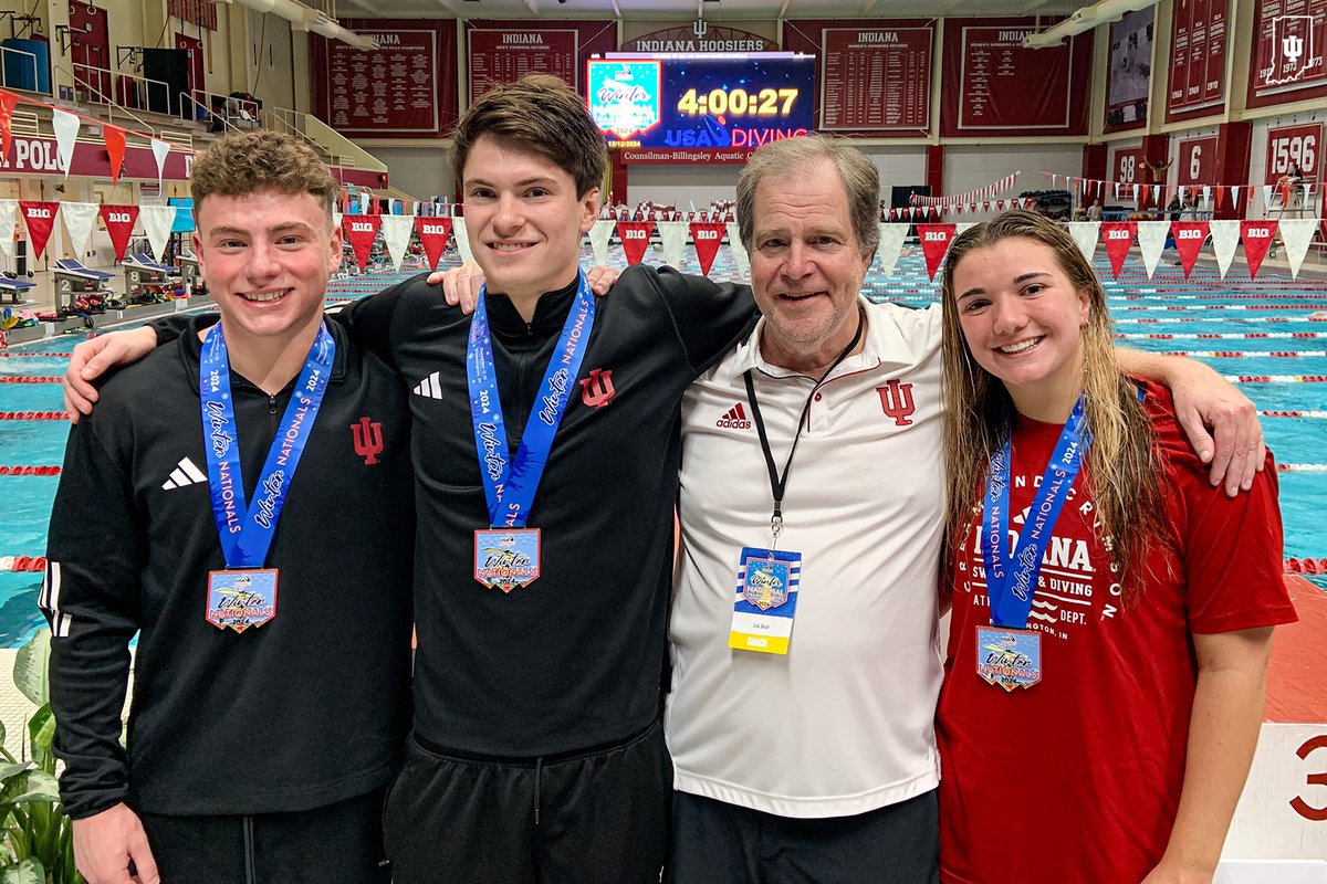 IndianaSwimDive's tweet photo. USA Diving Champions in the M Synchro 10m & W Synchro 3m!

🥇 Weinrich/Glasberg (663.18)
🥇 Witte/Sturgill (513.12)