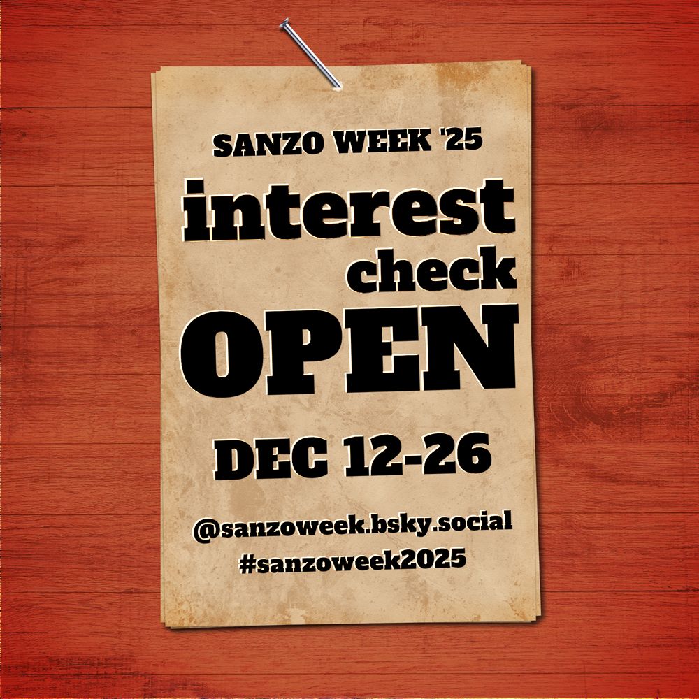 SanZoWeek2024's tweet photo. SanZo Week is back, babes! Or is it? 
Fill out our interest check under the thread and let us know what you would like to see in this edition, and when!

#SanZo #SanZoWeek2025 https://t.co/gsFF0nW28q