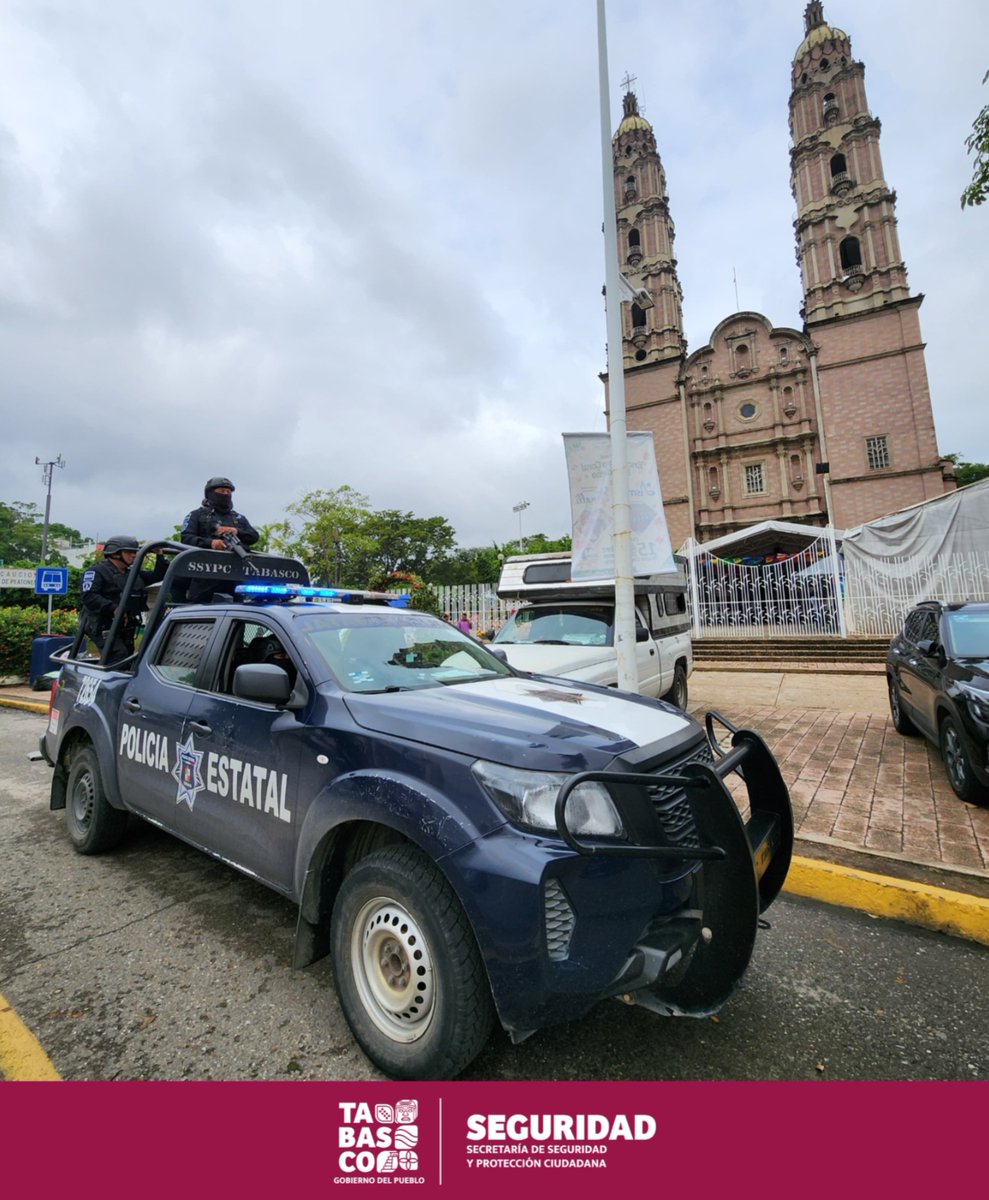 SSPCTabasco's tweet photo. La Secretaría de Seguridad y Protección Ciudadana (SSPC) en su firme compromiso de servicio a la población,  lleva a cabo el operativo de vigilancia con motivo de la celebración religiosa de la Virgen de Guadalupe.

https://t.co/xbg2HEGWGQ https://t.co/pPgJHWHqPz