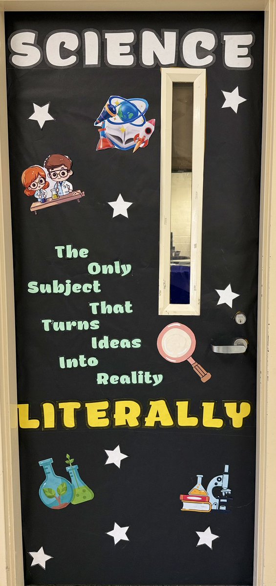 SMSMathTeacher's tweet image. Battle of the Subjects: Classroom Door Edition! Somehow, I ended up doing all the doors 😅
@AAMrFlowers @YvetteChristi16 @istaypersistent @Math_HCS @ATMMathematics @teachergoals