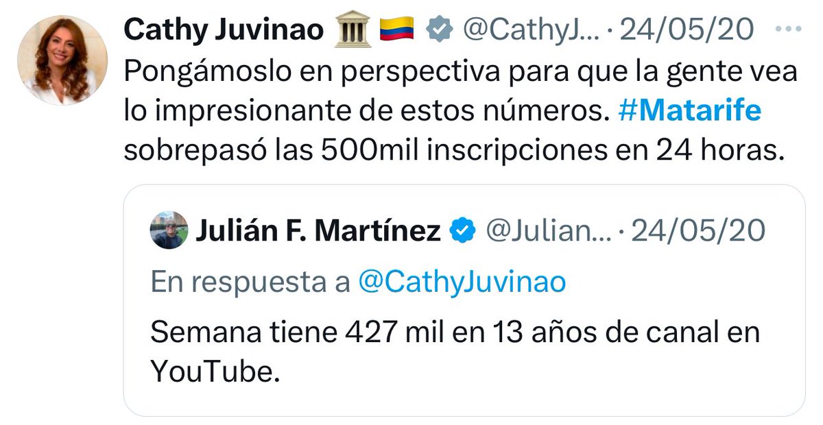 <a href="/CathyJuvinao/">Cathy Juvinao #VERDE101 🌻💚 Cámara Bogotá</a> <a href="/petrogustavo/">Gustavo Petro</a> ¿Aquí no te incomodaba Daniel Mendoza y su serie Matarife?