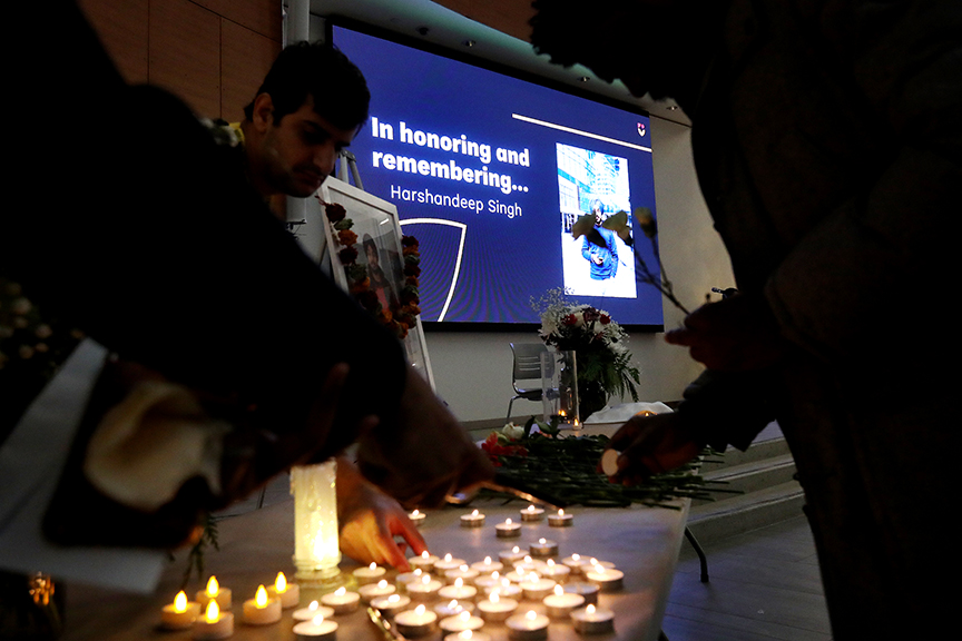 David Bloom (@davidbloomphoto) on Twitter photo Staff and students take part in a vigil for Harshandeep Singh at <a href="/NorQuest/">NorQuest College</a> College, in #yeg Thursday. Singh was killed last week while on the job as a security guard at a downtown apartment block. Staff and students take part in a vigil for Harshandeep Singh at <a href="/NorQuest/">NorQuest College</a> College, in #yeg Thursday. Singh was killed last week while on the job as a security guard at a downtown apartment block.