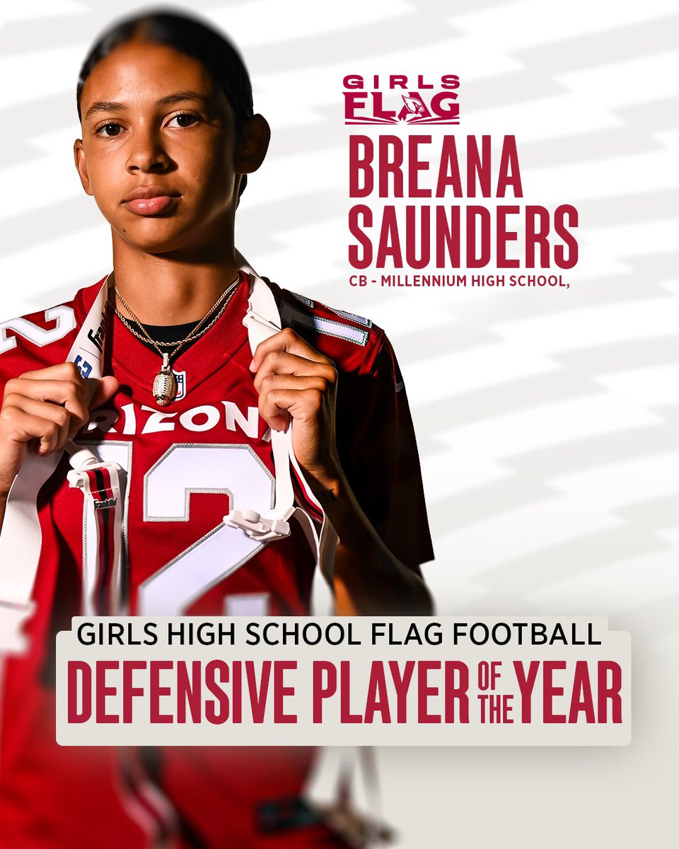 azcardsyouthfb's tweet photo. Congratulations to our 2024 @AZCardinals High School Girls Flag Award Winners 🏈

@samaya_jenkins 
@_breanasaunders 
@HHSGirlsFlag https://t.co/2YQDPaknsa
