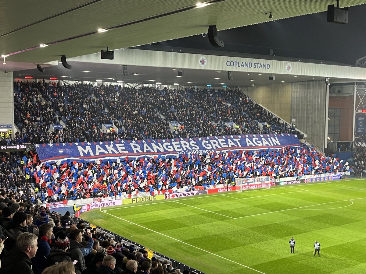 Rangers display before the Spurs game tonight.

“Make Rangers Great Again”