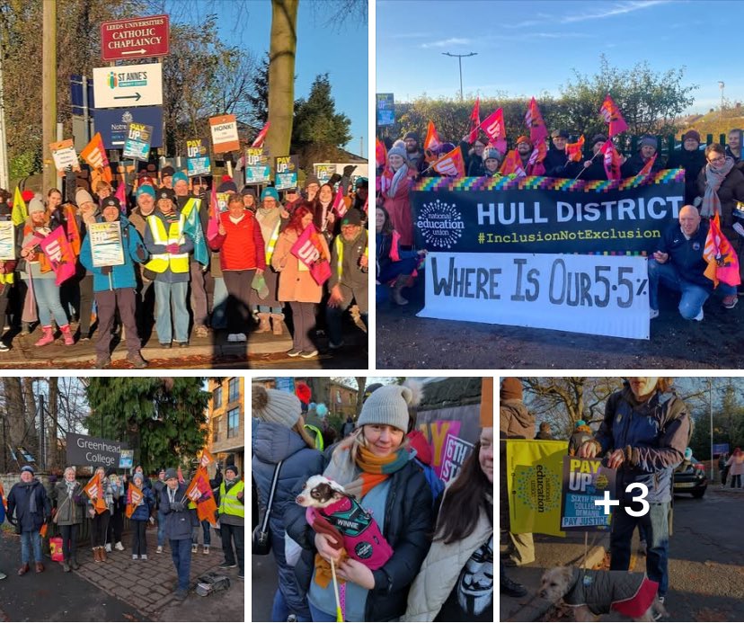 Come and support Notre Dame Sixth Form Picketers tomorrow from 7.30. At 12.00 ND picketers will join their colleagues from Yorkshire &amp; Humber and the NW to rally outside Rachel Reeves constituency office in Bramley, to demand pay justice.