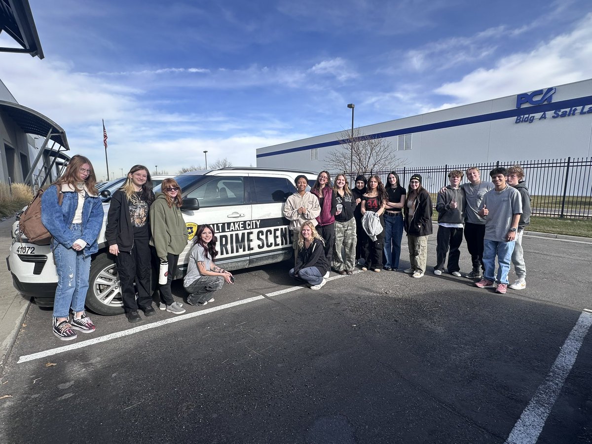 ctecnow's tweet photo. Another great field trip in the books for our Medical Forensics students! They were able to tour Salt Lake City’s crime lab. https://t.co/IaG1BtUaz1