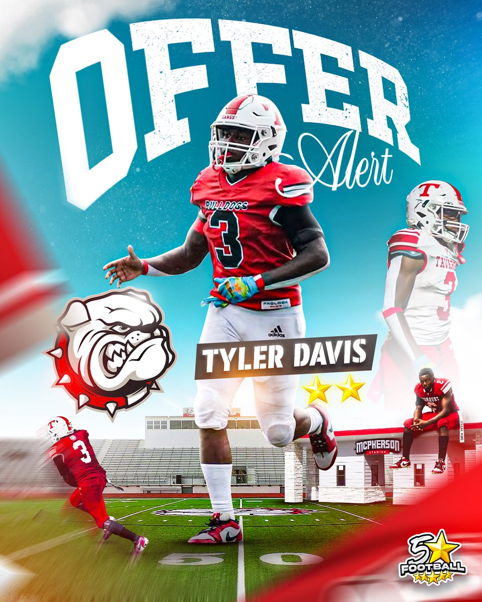 5 Star Football Recruiting (@5starfbrecruits) on Twitter photo 🚨BREAKING: <a href="/TylerD_athlete/">Tyler Davis</a> picks up his FIRST Scholarship Offer from McPherson University (D2)🔥👀 🚨BREAKING: <a href="/TylerD_athlete/">Tyler Davis</a> picks up his FIRST Scholarship Offer from McPherson University (D2)🔥👀