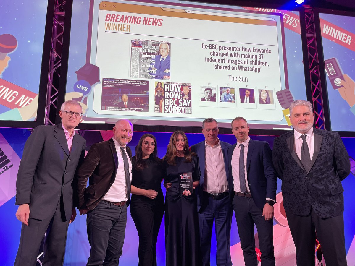 Press Gazette (@pressgazette) on Twitter photo <a href="/OwenPinnell/">Owen Pinnell</a> <a href="/ReemMakhoul/">Reem Makhoul</a> <a href="/DailyMirror/">The Mirror</a> <a href="/MatthewYoung7/">Matthew Young</a> <a href="/DanJDove/">Dan Dove</a> <a href="/emilyltownsend/">Emily Townsend</a> <a href="/HSJnews/">Health Service Journal</a> <a href="/TheEconomist/">The Economist</a> <a href="/ReachPress/">Reach Press Office</a> <a href="/dubasfisher/">David Dubas-Fisher</a> <a href="/_CullenWillis/">Cullen Willis</a> <a href="/RichardCEAult/">Richard Ault</a> <a href="/FT/">Financial Times</a> <a href="/alisonkilling/">alisonkilling@bsky.social</a> <a href="/ChristopherJM/">Christopher Miller</a> <a href="/peterjandringa/">Peter Andringa</a> <a href="/digitalcampbell/">Chris Campbell</a> <a href="/sam_learner/">Sam Learner</a> <a href="/samjoiner/">Sam Joiner</a> <a href="/MailOnline/">Mail Online</a> <a href="/stematthews94/">Stephen Matthews</a> <a href="/RhodriMorgan__/">Rhodri Morgan</a> <a href="/amazon/">Amazon</a> <a href="/msamandalewis/">Amanda Chicago Lewis</a> <a href="/DailyMailUK/">Mail+</a> <a href="/Fhamiltontimes/">Fiona Hamilton</a> <a href="/thetimes/">The Times and The Sunday Times</a> <a href="/sirin_kale/">Sirin Kale</a> <a href="/guardian/">The Guardian</a> <a href="/YousefHammash/">Yousef D. Hammash</a> <a href="/Channel4News/">Channel 4 News</a> <a href="/OliverGMarsden/">Oliver Marsden</a> <a href="/AJEnglish/">Al Jazeera English</a> <a href="/millmediauk/">Mill Media</a> <a href="/abi_whist/">Abi Whistance</a> <a href="/joshi/">Joshi Herrmann</a> <a href="/pennycenturyy/">Kate Knowles</a> <a href="/molssimp/">mollie simpson</a> <a href="/BBCSpotlightNI/">BBC Spotlight NI</a> <a href="/Jen_O_Leary/">Jennifer O'Leary</a> <a href="/FWAbiKay/">Abi Kay</a> <a href="/FarmersWeekly/">Farmers Weekly</a> <a href="/mrjoshz/">Joshua Nelken-Zitser</a> <a href="/KitGillet/">Kit Gillet</a> <a href="/BusinessInsider/">Business Insider</a> <a href="/BBCPanorama/">BBC Panorama</a> <a href="/rianna_croxford/">Rianna Croxford</a> <a href="/RosamundUrwin/">Rosamund Urwin</a> <a href="/BethRigby/">Beth Rigby</a> Scoop of the Year winner is <a href="/TheSun/">The Sun</a> for “a series of astonishing scoops” on Huw Edwards #BritishJournalismAwards <a href="/OwenPinnell/">Owen Pinnell</a> <a href="/ReemMakhoul/">Reem Makhoul</a> <a href="/DailyMirror/">The Mirror</a> <a href="/MatthewYoung7/">Matthew Young</a> <a href="/DanJDove/">Dan Dove</a> <a href="/emilyltownsend/">Emily Townsend</a> <a href="/HSJnews/">Health Service Journal</a> <a href="/TheEconomist/">The Economist</a> <a href="/ReachPress/">Reach Press Office</a> <a href="/dubasfisher/">David Dubas-Fisher</a> <a href="/_CullenWillis/">Cullen Willis</a> <a href="/RichardCEAult/">Richard Ault</a> <a href="/FT/">Financial Times</a> <a href="/alisonkilling/">alisonkilling@bsky.social</a> <a href="/ChristopherJM/">Christopher Miller</a> <a href="/peterjandringa/">Peter Andringa</a> <a href="/digitalcampbell/">Chris Campbell</a> <a href="/sam_learner/">Sam Learner</a> <a href="/samjoiner/">Sam Joiner</a> <a href="/MailOnline/">Mail Online</a> <a href="/stematthews94/">Stephen Matthews</a> <a href="/RhodriMorgan__/">Rhodri Morgan</a> <a href="/amazon/">Amazon</a> <a href="/msamandalewis/">Amanda Chicago Lewis</a> <a href="/DailyMailUK/">Mail+</a> <a href="/Fhamiltontimes/">Fiona Hamilton</a> <a href="/thetimes/">The Times and The Sunday Times</a> <a href="/sirin_kale/">Sirin Kale</a> <a href="/guardian/">The Guardian</a> <a href="/YousefHammash/">Yousef D. Hammash</a> <a href="/Channel4News/">Channel 4 News</a> <a href="/OliverGMarsden/">Oliver Marsden</a> <a href="/AJEnglish/">Al Jazeera English</a> <a href="/millmediauk/">Mill Media</a> <a href="/abi_whist/">Abi Whistance</a> <a href="/joshi/">Joshi Herrmann</a> <a href="/pennycenturyy/">Kate Knowles</a> <a href="/molssimp/">mollie simpson</a> <a href="/BBCSpotlightNI/">BBC Spotlight NI</a> <a href="/Jen_O_Leary/">Jennifer O'Leary</a> <a href="/FWAbiKay/">Abi Kay</a> <a href="/FarmersWeekly/">Farmers Weekly</a> <a href="/mrjoshz/">Joshua Nelken-Zitser</a> <a href="/KitGillet/">Kit Gillet</a> <a href="/BusinessInsider/">Business Insider</a> <a href="/BBCPanorama/">BBC Panorama</a> <a href="/rianna_croxford/">Rianna Croxford</a> <a href="/RosamundUrwin/">Rosamund Urwin</a> <a href="/BethRigby/">Beth Rigby</a> Scoop of the Year winner is <a href="/TheSun/">The Sun</a> for “a series of astonishing scoops” on Huw Edwards #BritishJournalismAwards